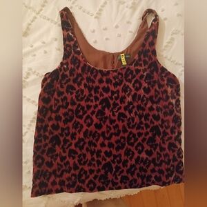 J Crew Always Leopard Velvet Cami Vintage
